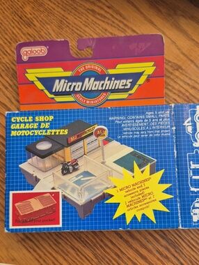 Vintage Original Micro Machines Cycle Shop Playset